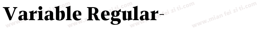 Variable Regular字体转换